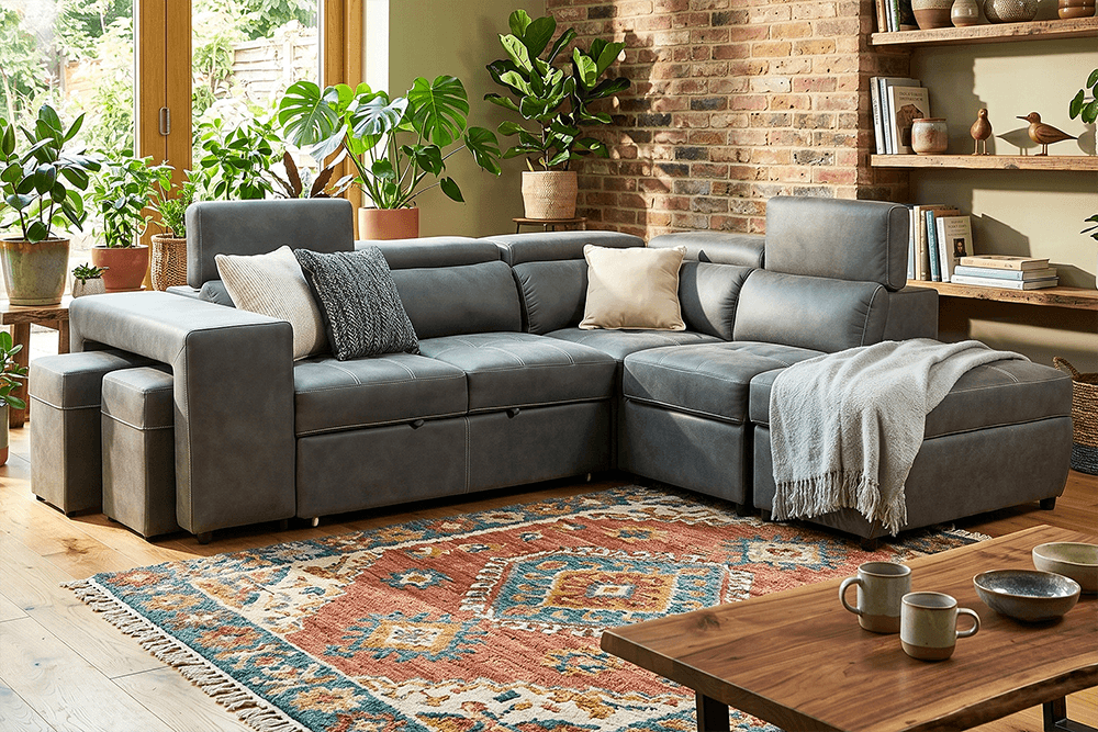 Giorgio Premium Rhino Lounge With Inbuilt Sofa bed